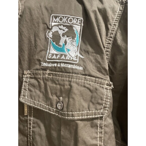 Vintage Mazari Origin of Khaki Mens Mokore Safari Zimbabwe Mozambique Shirt Sz M - Picture 4 of 6